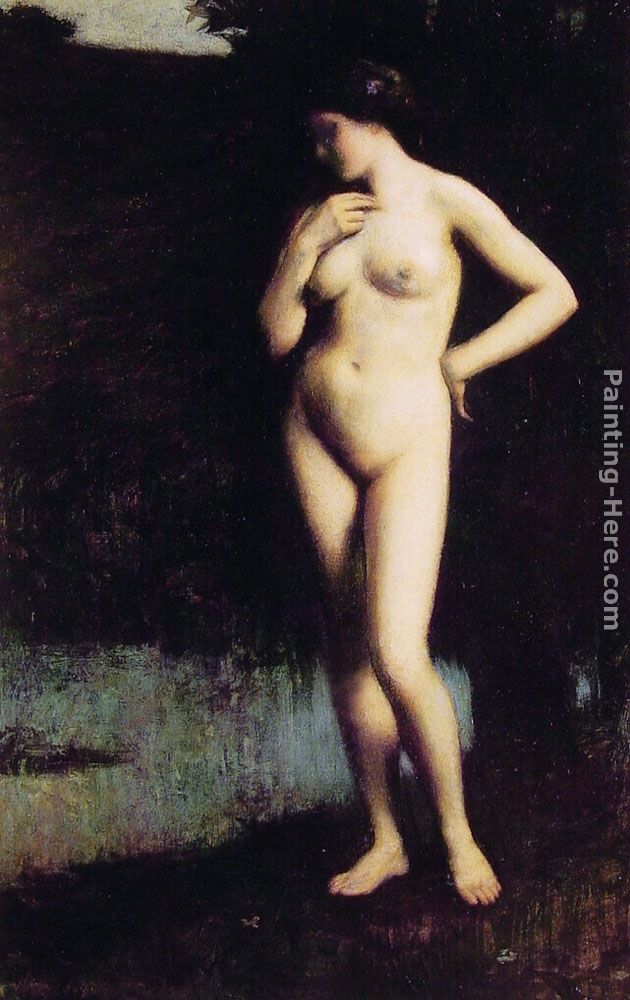 Standing Nude before the Lake painting - Antony Troncet Standing Nude before the Lake art painting